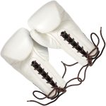 White Lace-Up Boxing Gloves