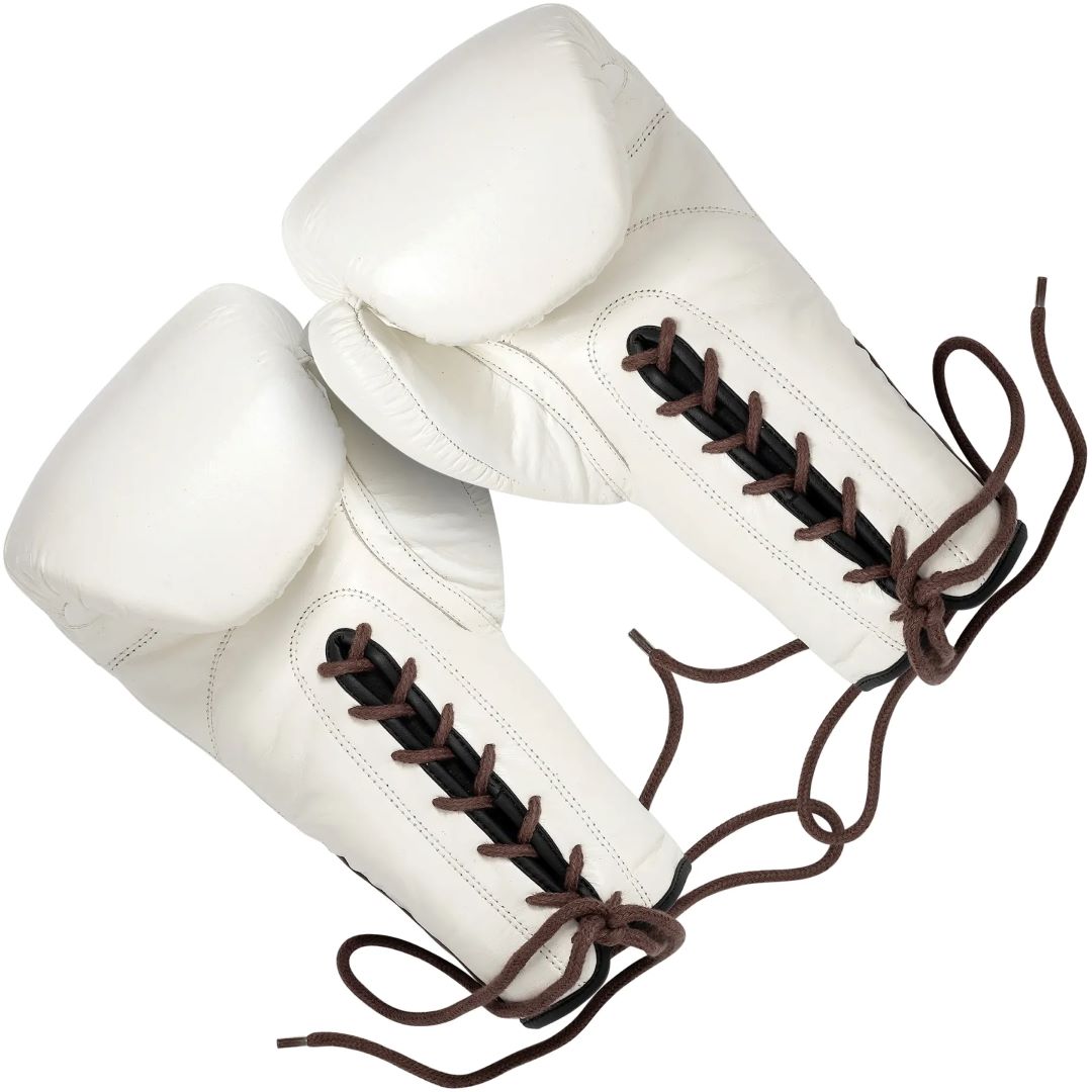 5_bb265526-0396-414a-9480-15aff6b9030a White Lace-Up Boxing Gloves - Image 1