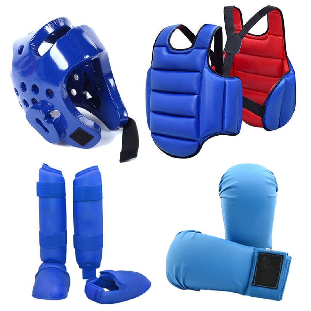 H564e1d99b24f4ba09d12500d37465e99S Elite Strike Blue Martial Arts Protective Gear Set - Image 1