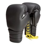 Black Lace-Up Boxing Gloves