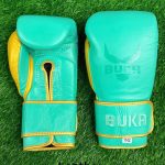 BUKA Premium Boxing Gloves – Turquoise Gold Edition