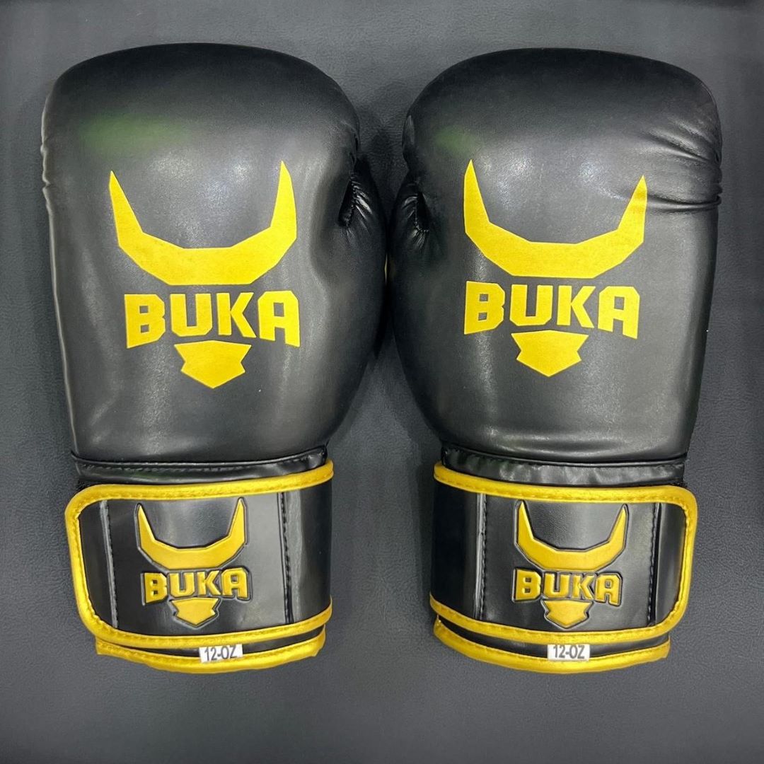 WhatsApp Image 2025-12-12 at 11.28.29 (2) BUKA Pro Black & Gold Leather Training Gloves - Image 1