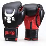 BUKA Pro Training Boxing Gloves – Black/Red